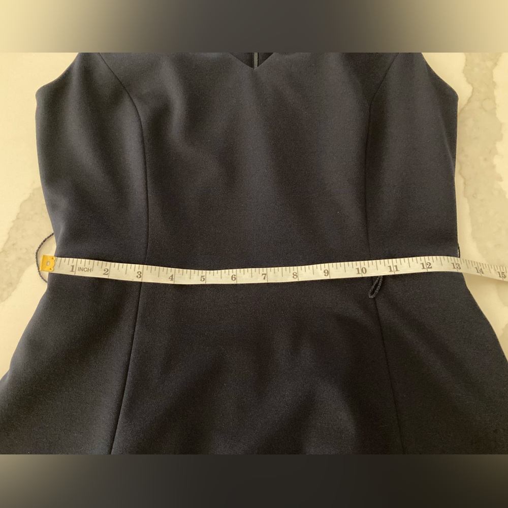 Calvin Klein Navy Midi Dress with belt - Picture 8 of 9